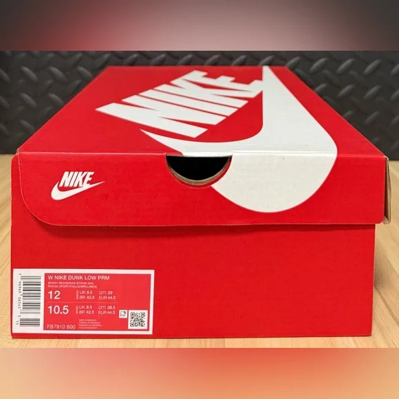 Nike Dunk Low PRM Bacon Red Pink White FB7910-600 Womens  display picture 2